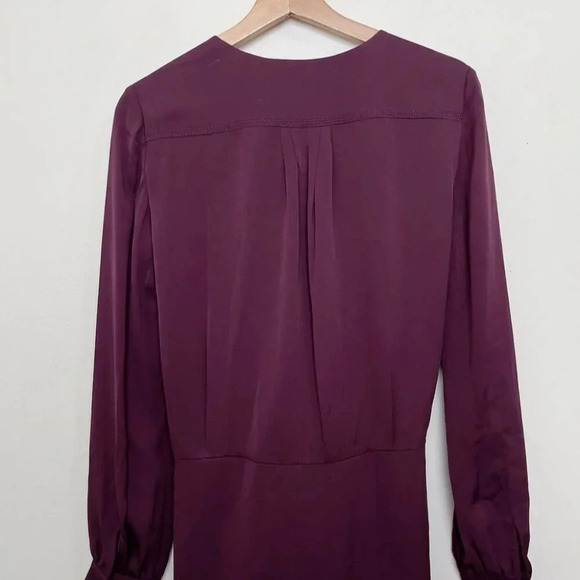Diane Von Furstenberg  Womens 2 Dora Silk Wrap Dress Plum Color - Picture 11 of 13